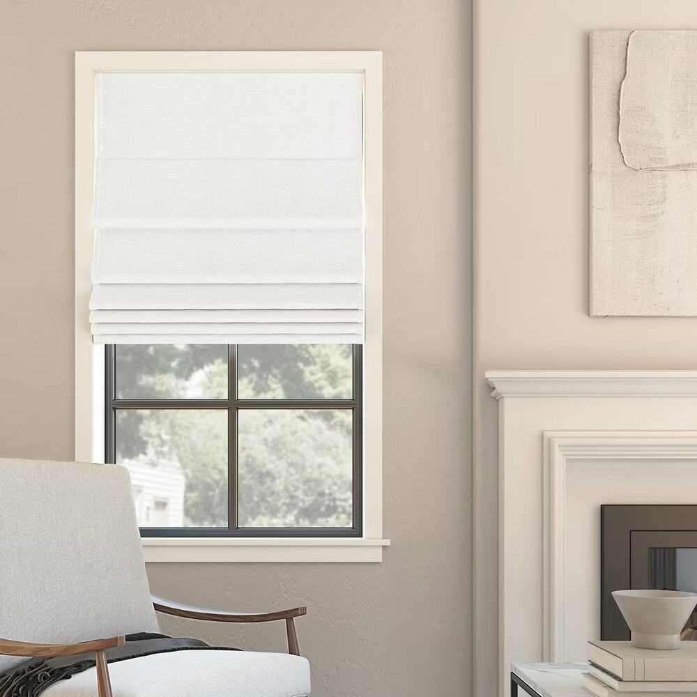 27x64 Sun Zero 100% Blackout Somerton Textured Cordless Roman Window Shade